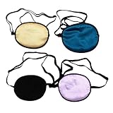 Fcuajdkq 4 StüCk Seide Elastic Single Eye Patch Augenbinde für Amblyopia Trainer...