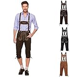 Oktoberfest Trachtenhose Herren Lederhose Bayerische Festival Outfit Herren Kurz...