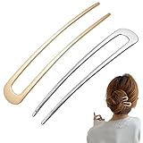 2 Stück U-Förmige Haarnadel French Style Hair Clip Metall Vintage Haarnadel...