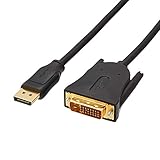 Amazon Basics, DisplayPort-auf-DVI-Kabel, mit vergoldeten Anschlüssen,...