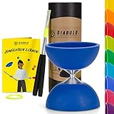 Diabolo Freizeitsport Jonglier-Set Basic mit Diabolo (blau), Handsticks aus Aluminium,...