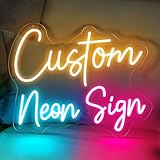 Neon Schild Personalisiert, Led Namensschild Anpassbar für Hochzeit, Geburtstag, Party,...