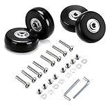 JDwinwin Kofferrollen Ersatz Rollen 4 Stück Set Reparaturset 50mm Wheels für...