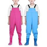 Wathose für Jungen und Mädchen - Wathose für Kinder, Wasserdichte Regenhose mit...