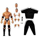 WWE Legende The Rock Ultimate Action-Figur, mit zusätzlichen Köpfen und Zubehör, 30...