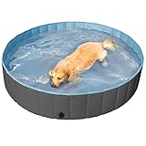 Yaheetech Hundepool für Hunde, Swimmingpool 100/120/140/160 x 30 cm, Hund Planschbecken...