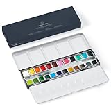 Solo Varia® Aquarellfarben 24 intensive Farben inkl. Wassertankpinsel -...