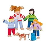 Goki 51863 Biegepuppen Camping-Familie, 2 Monate to 12 Jahre