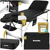 tectake® Massageliege 3 Zonen, Massagetisch, Massageliege klappbar, höhenverstellbare...