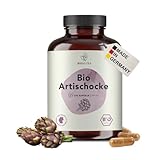 BIO Artischocken Extrakt Kapseln, 2,5% Cynarin, 3000 mg Tagesdosis hochdosiert,...