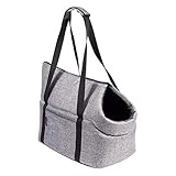 BOUTIQUE ZOO Hundetasche, Welpentasche - Grau, S bis 5 kg - Tragetasche für...