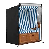 FINEW Strandkorb Schutzhülle Winterfest aus 420D Oxford Stoff, 135x105x175/140cm...