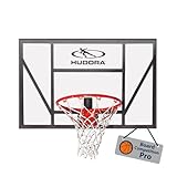 HUDORA Basketball Board Competition Pro - Basketballkorb mit federndem Dunkring zur...