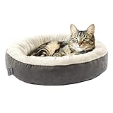 Love's cabin Rundes Donut Katzenbett waschbar Hundebett kleine Hunde, 50 cm...