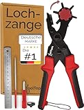 Lochzange für Leder [KOMPLETTSET], Locheisen | Lochstanzer als Leder Werkzeug, Papier,...