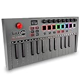 RockJam Go 25 Key USB & Bluetooth MIDI Keyboard Controller With 8 Backlit Drum...