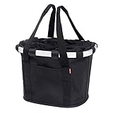 KlickFix Unisex Fahrrad-klappkorb Reisenthel Bikebasket Lenkerkorb, Schwarz, 26 x 35 38 cm...