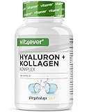 Hyaluronsäure Kollagen Komplex - 240 Kapseln - Premium: Mit bioaktives Biotin, Selen,...