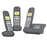 Gigaset A280A Trio - 3 Schnurlose DECT-Telefone mit Anrufbeantworter - brillante...