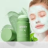 Green Mask Stick,2 Pack Grüntee Purifying Clay Green Tea Mask,Green Stick Mitesser...