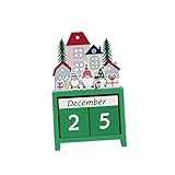 Weihnachtskalender Adventskalender Holz Ornament Xmas Decor für Schlafzimmer Haushalt...