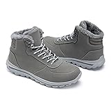 CC-Los Winterstiefel für Damen, wasserdicht, ultraleicht, Schneestiefel, grau, 40 EU