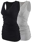 INZOE Stilltop Damen 2er Pack Stilloberteile Umstandsshirt Ärmellos Schwangeres...