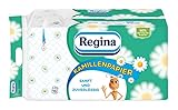 Regina Kamillenpapier 3-lagiges Toilettenpapier – 16-Rollen-Packung, 150 Blatt pro...