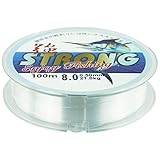 100 Meter Angelschnur, 0,5 mm Monofilament, klare Nylon-Angelschnur, starker...