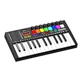 OYAYO MIDI Keyboard Controller, 25-Tasten USB MIDI Keyboard mit 8 Hintergrundbeleuchteten...