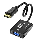 MT-VIKI HDMI auf VGA Adapter, HDMI zu VGA Adapter Stecker auf Buchse 1080P Kompatibel mit...