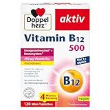 Doppelherz Vitamin B12 500 - Hochdosiert mit 500 µg Vitamin B12 pro Tablette -...