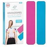 Kinesiotapes - 30 Kinesiologie Tape Streifen Precut Blau + Rosa (25cm x 5cm) - Original...
