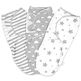 Little Seeds Pucksack Baby , Decke Pucktuch Baby Für Neugeborene von 0-3 Monate Swaddle...