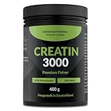 Creatin 3000 Premium – 400g Pulver, Workout Booster, 3400 mg Creatin Monohydrat pro...