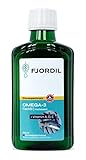 FJORDIL flüssiges Omega-3 Fischöl 250 ml: Hochdosierte norwegische Formel aus...