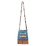 Boland 44519 - Handtasche Peace, Umhängetasche, Hippie, Flower Power,...