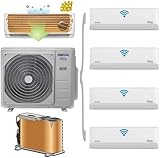 4x 3,5kW / 4x 12000 BTU WiFi/App WLAN Multisplit Split Klimaanlage ECO QUATTRO...