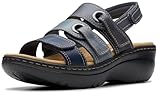 Clarks Merliah 2 Bali Damen-Sandalen, Navy Combi Leder, 36 EU