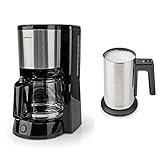 TronicXL Kaffeemaschine Milchaufschäumer Set Edelstahl schwarz Filterkaffeemaschine Set...