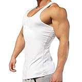 Celucke Tank Top Herren Fitness Jogging Trägershirt Basic Unifarben Tanktop...