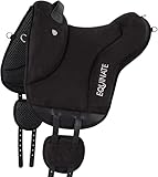 Equinate Reitpad Newfield aus synthetischem Wildleder Pony Schwarz - Bareback Pad mit...