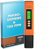 Measury Mikrosiemens Messgerät und PPM Messgerät Wasser, Wassertester Trinkwasser, TDS...