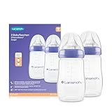 Lansinoh Babyflaschen mit NaturalWave Sauger Gr. M, 240 ml - Doppelpack - neues...