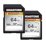 Gigastone 4K Kamera Pro 64GB SDXC Speicherkarte 2er-Pack mit bis zu 100 MB/Sek. für...