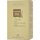 LOGONA Naturkosmetik Lavaerde Pulver, reinigende Tonerde für Haar & Körper, für Masken...