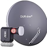 DUR-line 8 Teilnehmer Set - Qualitäts-Alu-Satelliten-Komplettanlage - Select 85cm/90cm...