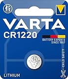 VARTA Batterien Knopfzelle CR1220, 1 Stück, Lithium Coin, 3V, kindersichere Verpackung,...