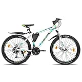 Hiland Mountainbike MTB 26 Zoll mit Rahmentasche 17 Zoll Aluminiumrahmen...