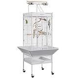 Yaheetech Vogelkäfig Vogelvoliere Vogelhaus Vogelbauer Käfig für Papageien 65,5 x 65,5...